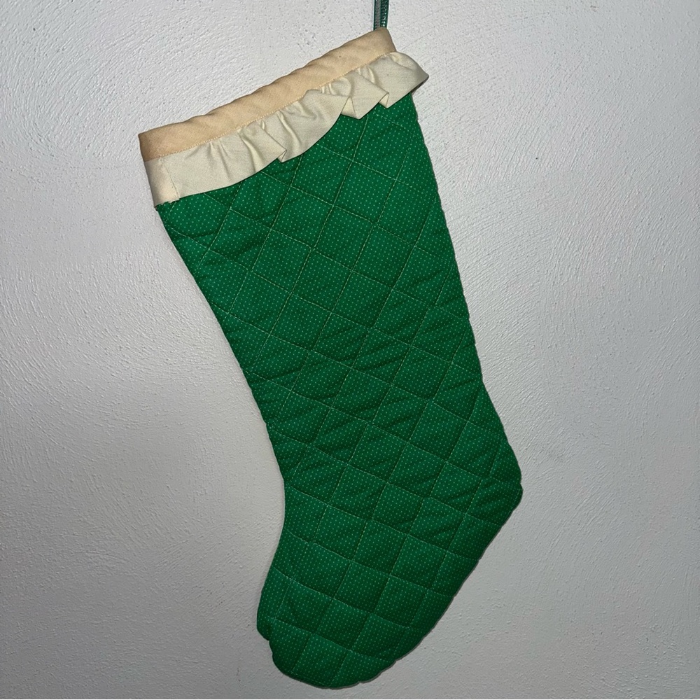 Vtg Quilted “Dad” Christmas Stocking - Picture 7 of 7
